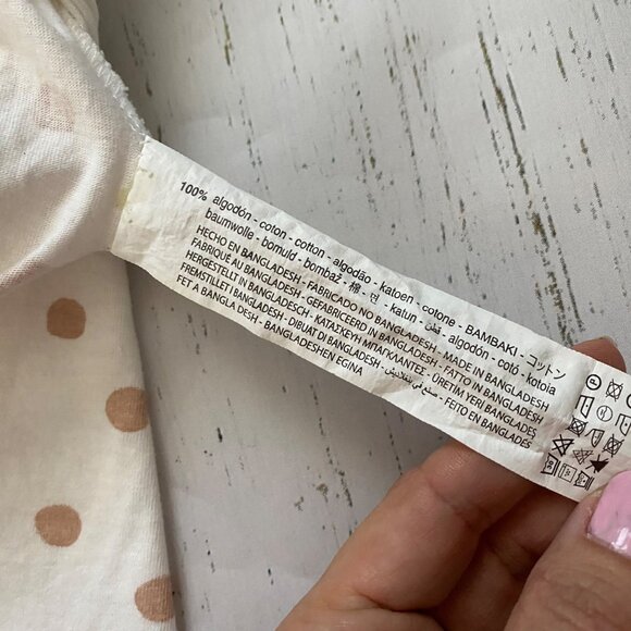 Zara Gold Polka Dot Short Sleeve Casual Tee - Picture 6 of 9